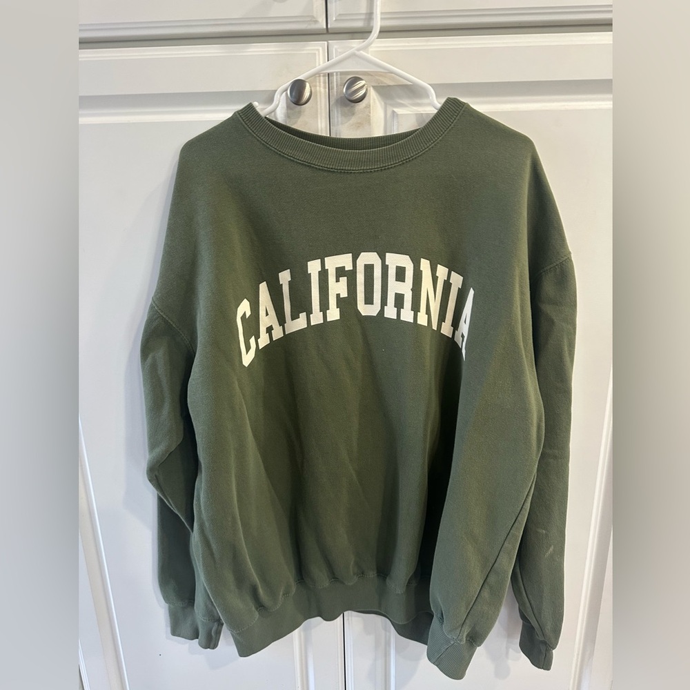 Green California oversized sweatshirt size L